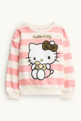 Hello Kitty - mikina - pruhovaná - s třpytivými efekty