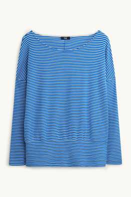 Long sleeve top - slim fit - striped