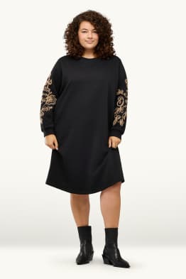 Robe en molleton - straight fit - brodé