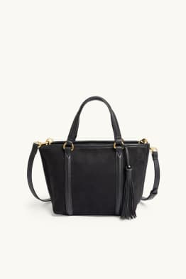 Grote shopper met afneembare draagriem - imitatiesuède