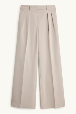 Business trousers - high waist - wide leg