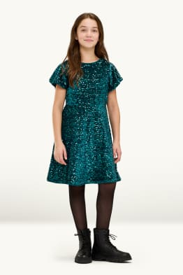 Bow - sequin dress