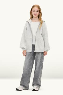 Wide Leg Jeans amb pedres d’estràs