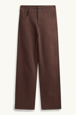 Pantaloni de stofă - talie înaltă - straight fit