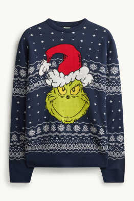 Pulover cu motive de Crăciun - Grinch