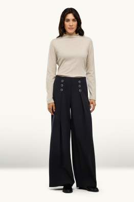 Stoffhose - High Waist - Wide Leg