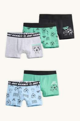 Lot de 5 - football - caleçons