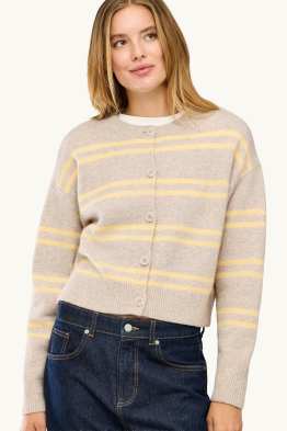 Cardigan tricotat - cu dungi