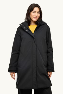 Outdoor coat with hood - lined - waterproof