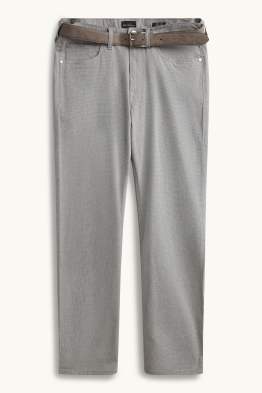Trousers with belt - regular fit