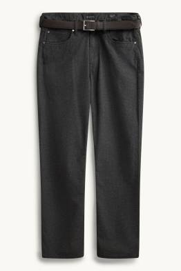 Trousers with belt - regular fit
