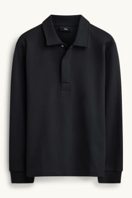 Long sleeve polo shirt - relaxed fit