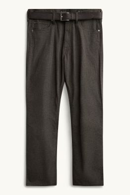 Hose mit Gürtel - Straight Fit
