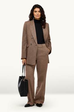 Pantaloni business in twill - vita media - straight fit