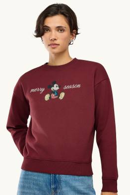 Weihnachts-Sweatshirt - Micky Maus - Glanz-Effekt