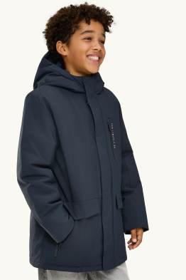 Bunda s kapucí - z vodoodpudivého materiálu