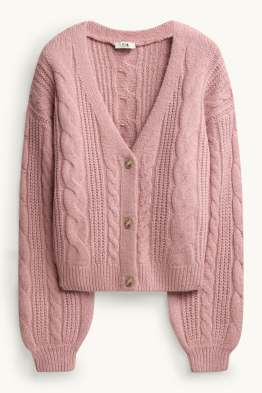 Cardigan - cable knit pattern