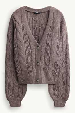 Cardigan - motivo treccia