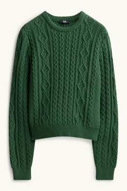 Jumper - cable knit pattern