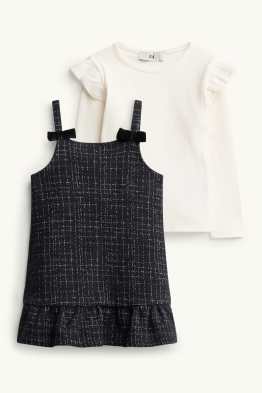 Fundă - set - rochie și tricou cu mânecă lungă - 2 piese