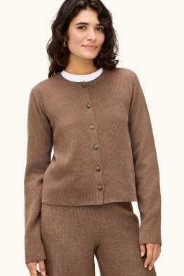 Strickjacke - gerippt