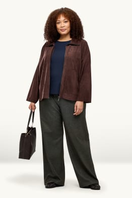 Pantalon - high waist - wide leg - met patroon
