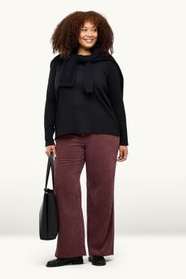 Pantalons de pana - mid waist - wide leg
