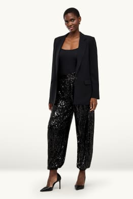 Paillettenbroek - high waist - balloon leg