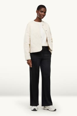 Pantalons de punt - mid waist - wide leg
