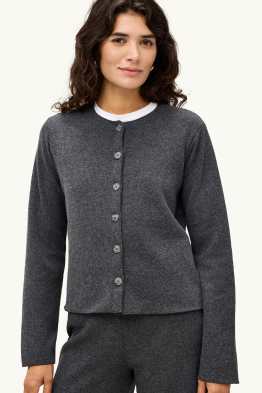 Strickjacke - gerippt