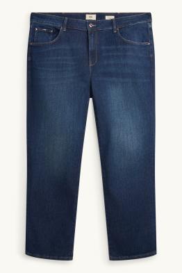 Straight jeans - mid-rise waist - LYCRA®