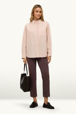 Pantalon en toile - high waist - slim fit