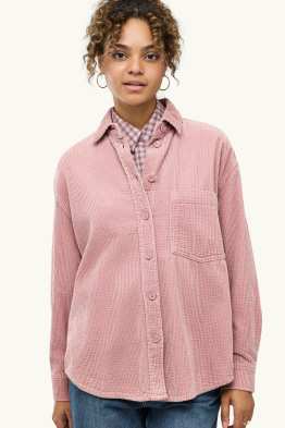 Corduroy shirt blouse - textured