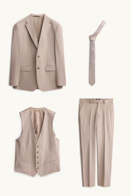 Traje con corbata - regular fit - Stretch - 4 prendas