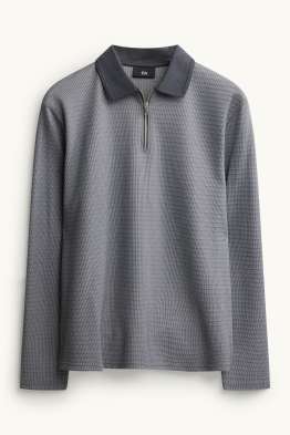 Tricou polo cu mânecă lungă - regular fit - reiat