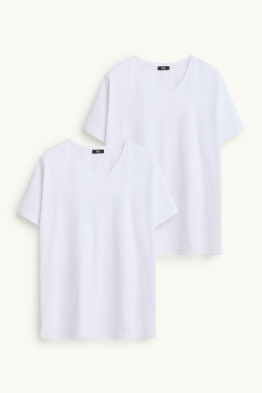Multipack 2er - T-Shirt mit V-Ausschnitt - LYCRA®
