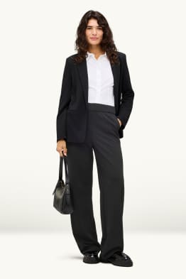 Business-Hose - Mid Waist - Wide Leg