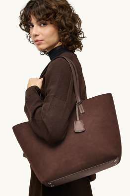 Großer Shopper - Velourslederimitat
