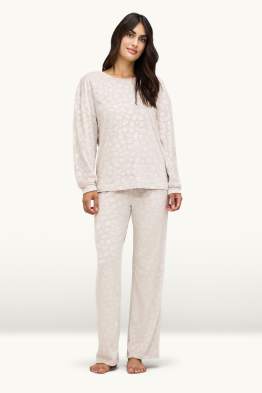 Fleece-Pyjama - Leo-Print