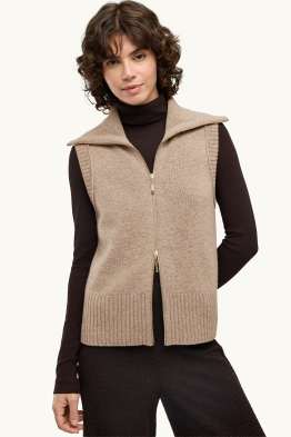 Strickweste mit Kaschmir-Anteil - Woll-Mix