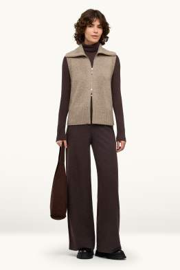 Bouclé-Hose - High Waist - Wide Leg