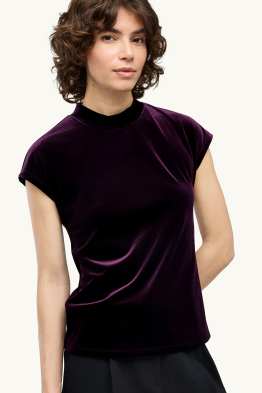 Samt-T-Shirt - Relaxed Fit