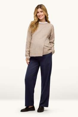 Pantalon de grossesse - regular fit - fines rayures