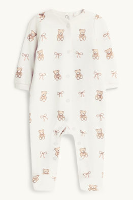 Ursuleț de pluș - pijama salopetă bebeluși