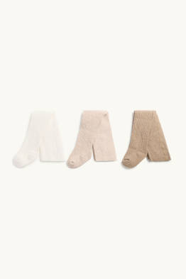 Paquet de 3 - leotards tèrmics per a nadó - disseny trenat
