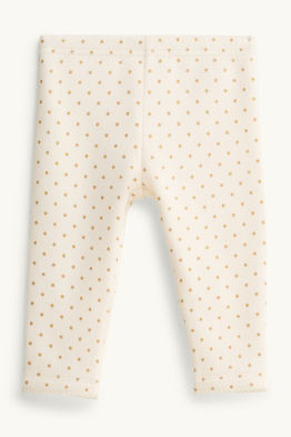 Baby-Leggings - plüschgefüttert - gepunktet