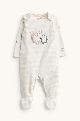 Fox and penguin - romper set - 2 piece