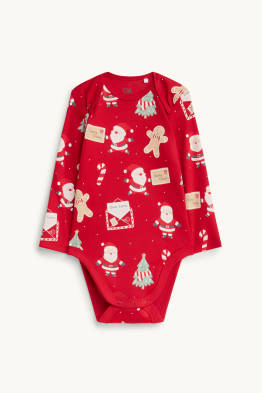 Sapins et bonshommes en pain d'épices - body de Noël bébé