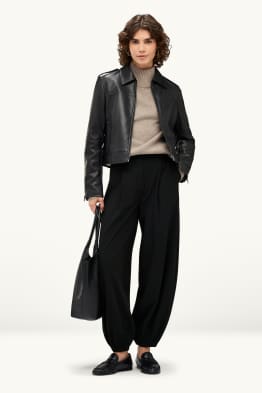 Pantaloni de stofă - talie înaltă - balloon leg