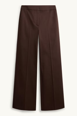 Stoffhose - Mid Waist - Wide Leg